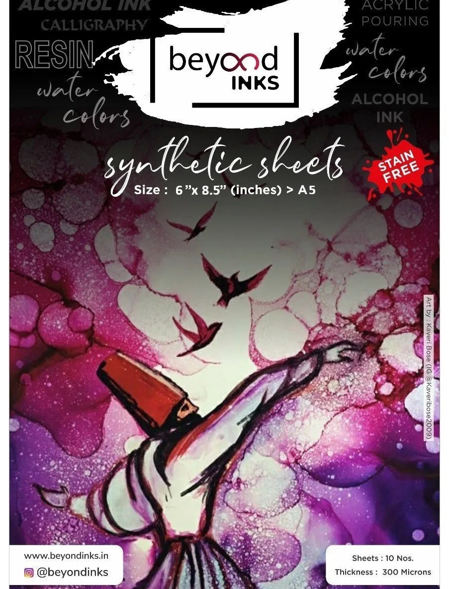 Beyond Inks Synthetic Paper for Alcohol Ink A5 330 Microns