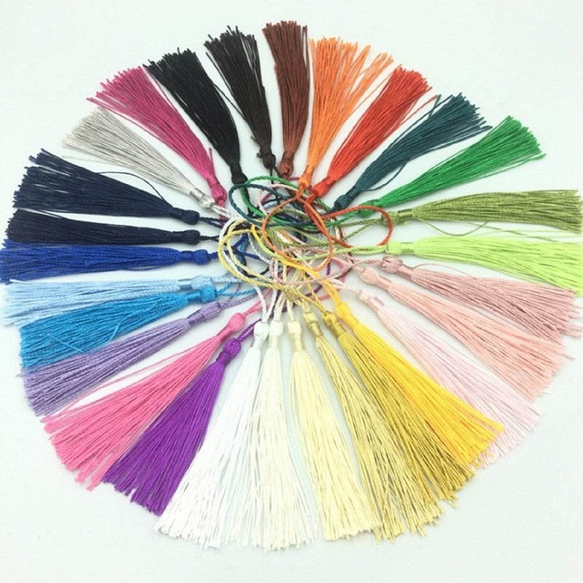Bookmarks Polyester Silk Tassels 10pcs In 1 Bag