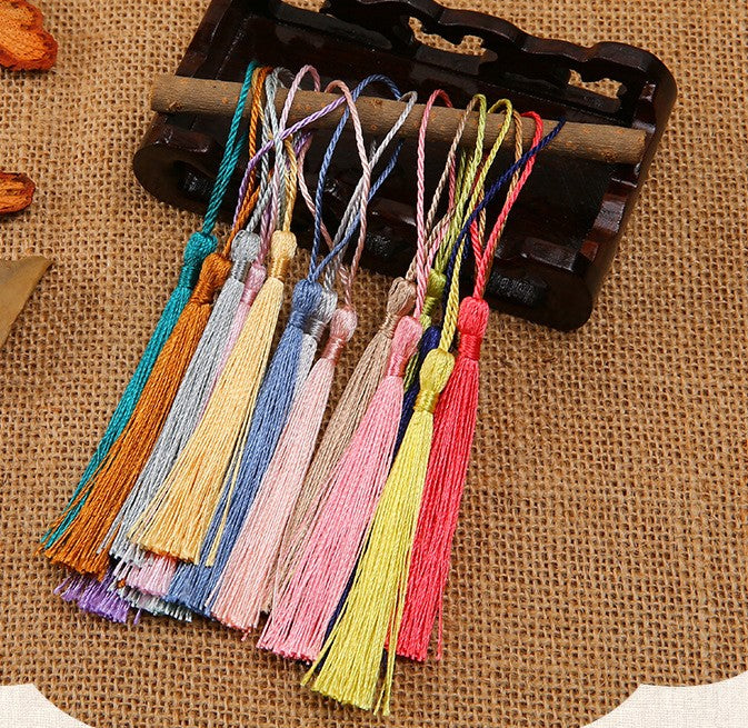 Bookmarks Polyester Silk Tassels 10pcs In 1 Bag