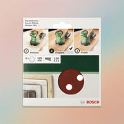 Bosch Home and Garden 2609256A25 5pcs Sanding Sheet Set for Random Orbit Sanders 125.180