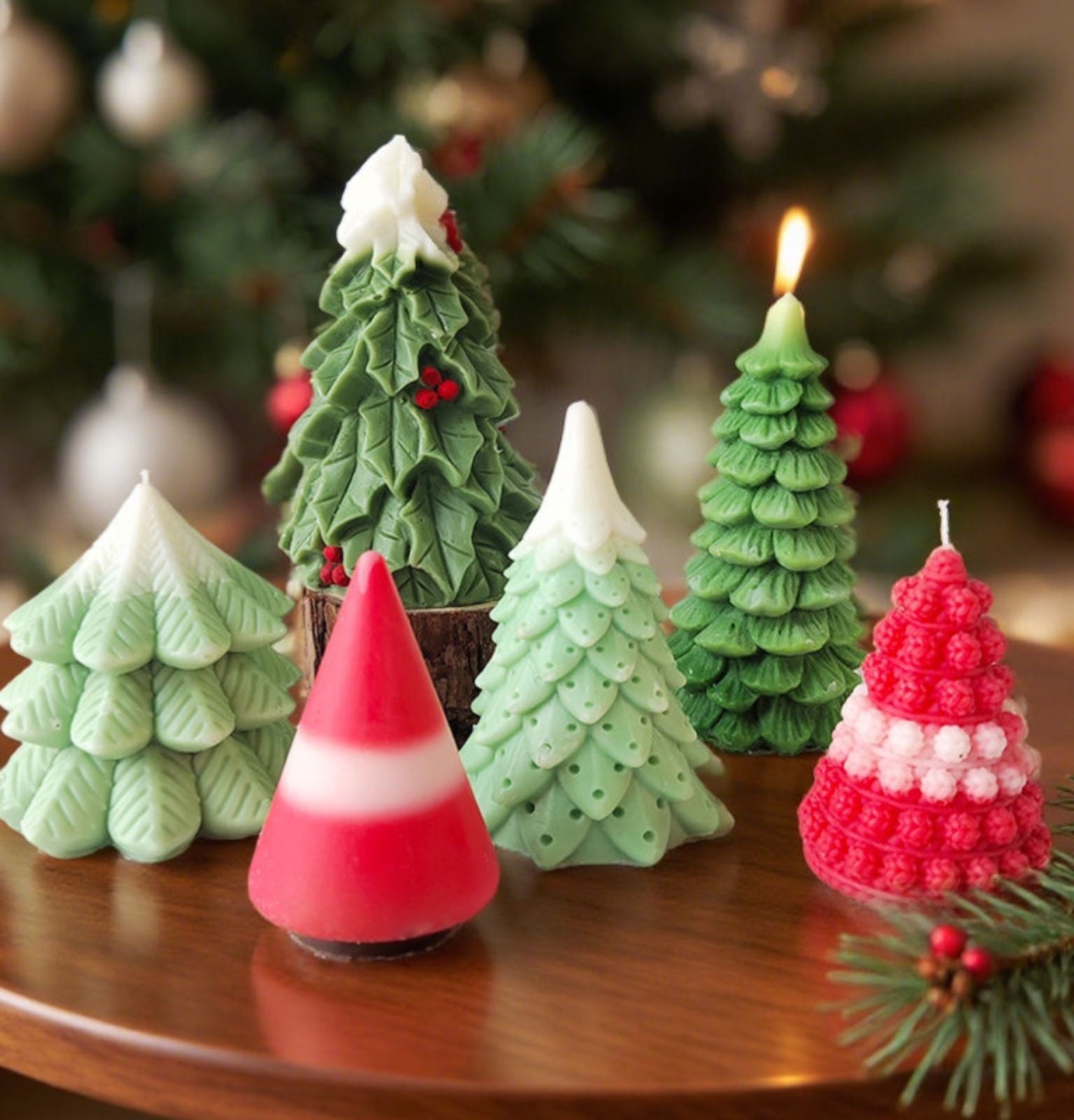 Christmas Poinsettia Candle Moulds, Soft Candle Moulds Easy To Demould Fine Texture Candle Making Christmas Decorations Crafts Resin Crafts