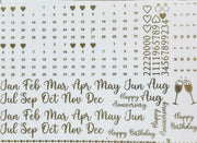 Calendar Metal Sticker