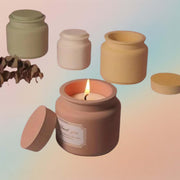 Candle Jar Mould Silicon Concrete Jesmonite Mould Holder With Lid Candle Making Mould