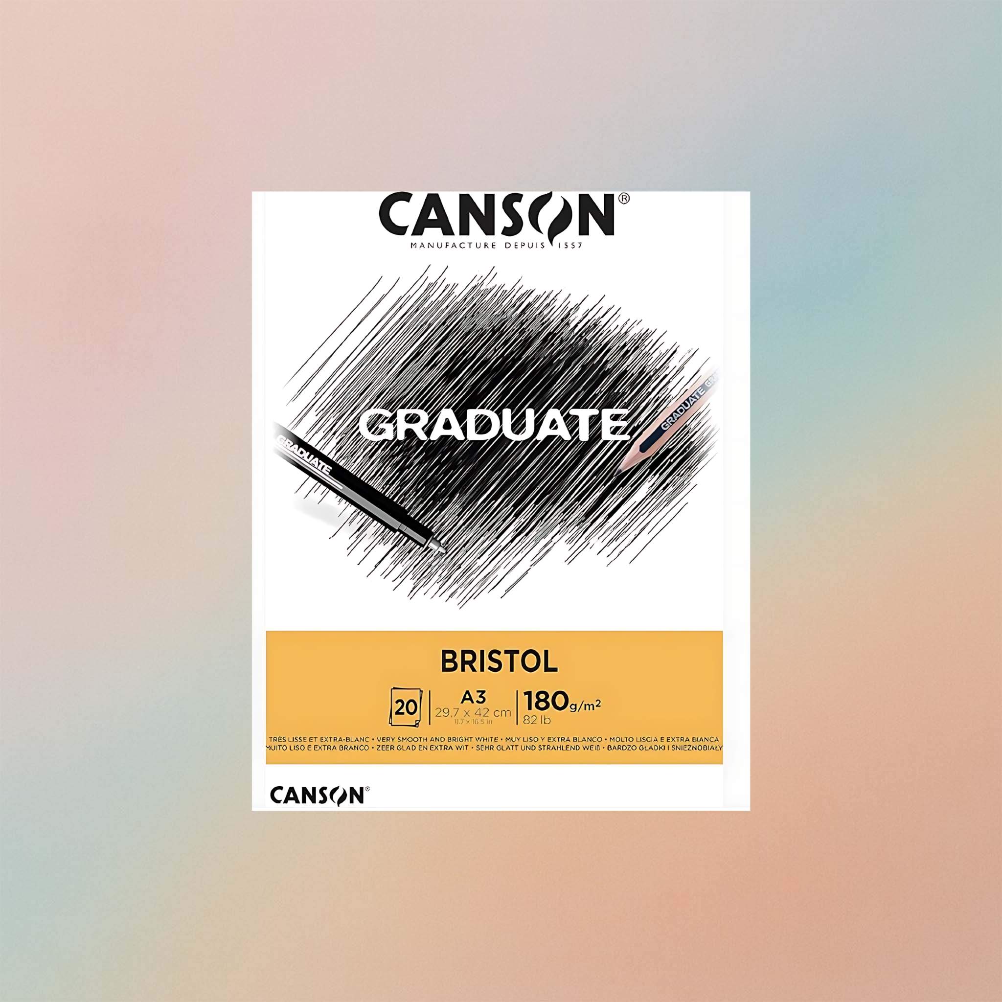 Canson Graduate  Bristol Pad A3  20Sheets 180GSM
