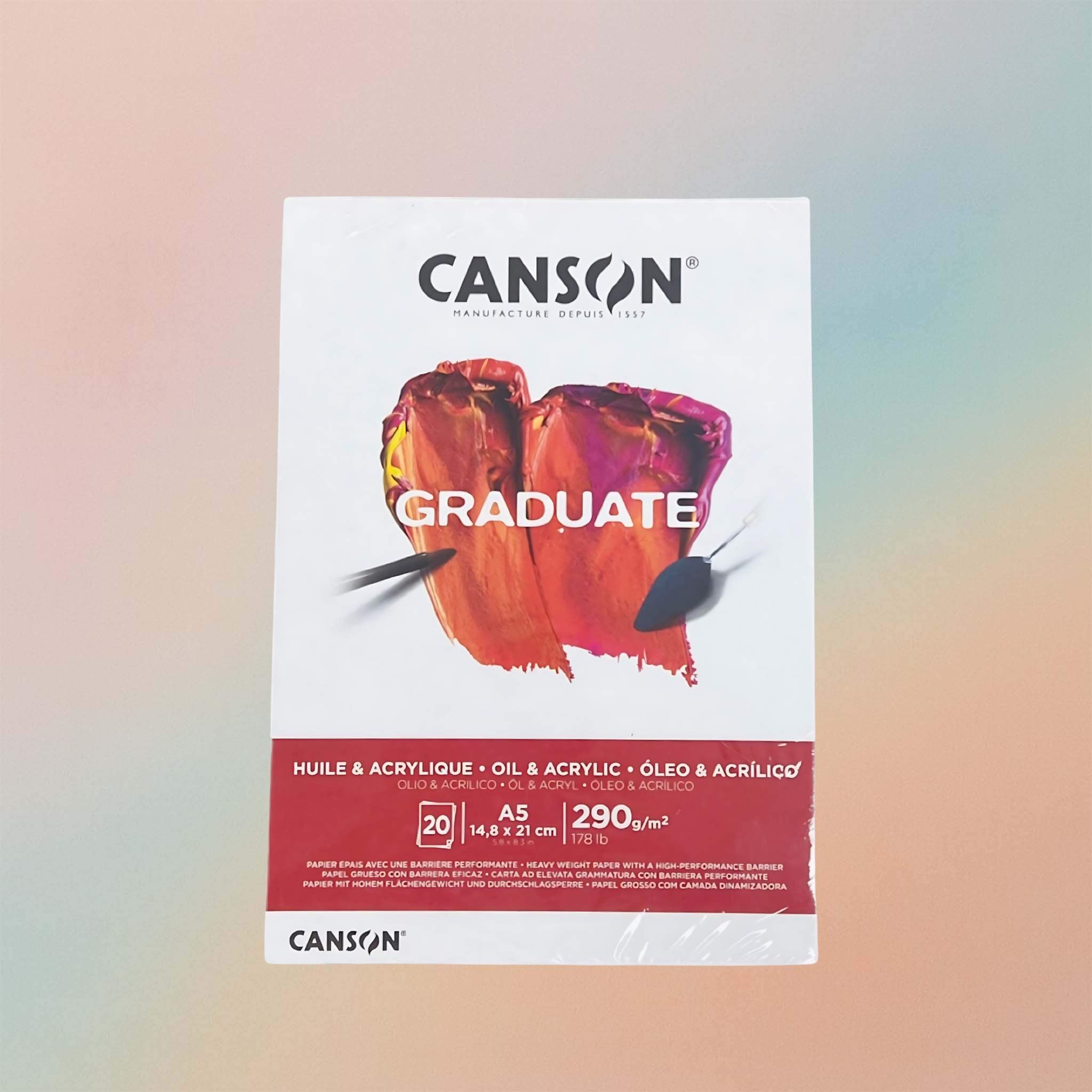 Canson Graduate Oil & Acrylic Colour Pad A5 20Sheets 290GSM