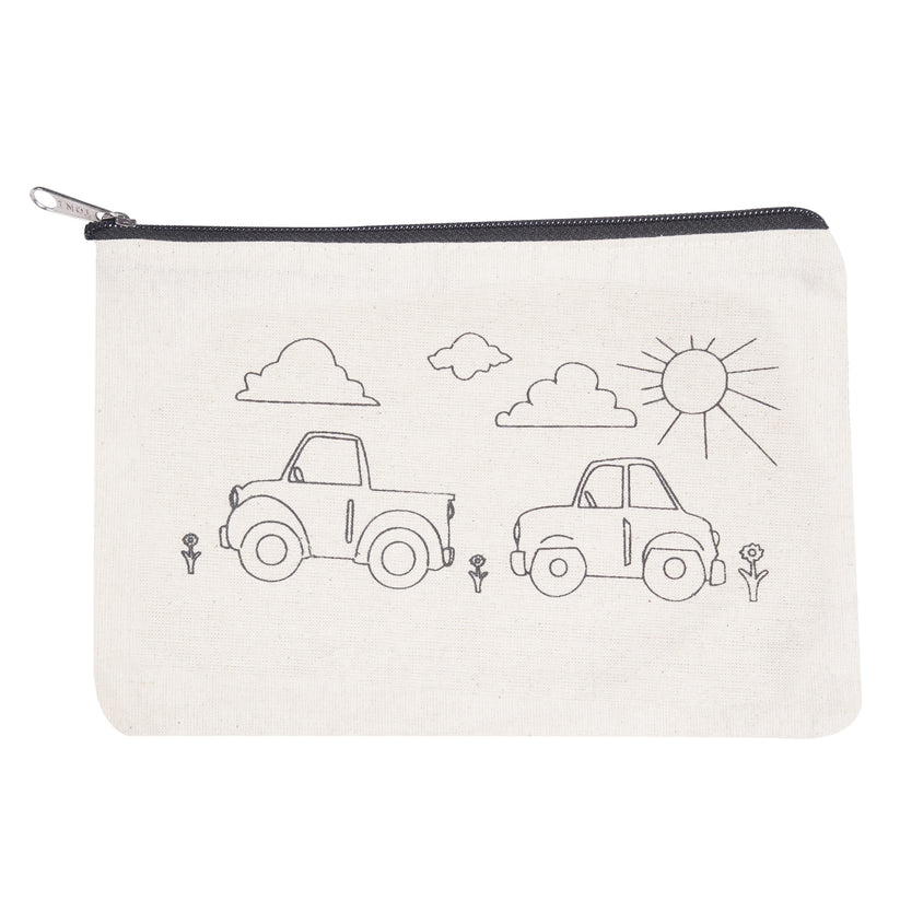 Pourezy Car & Clouds Canavs Pouch Kit