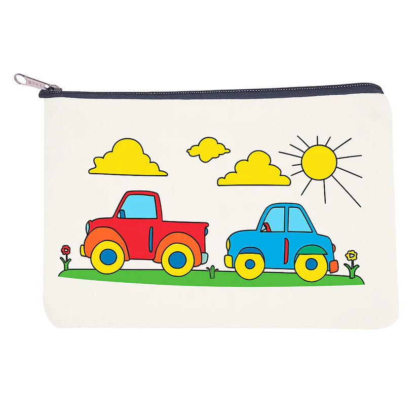Pourezy Car & Clouds Canavs Pouch Kit