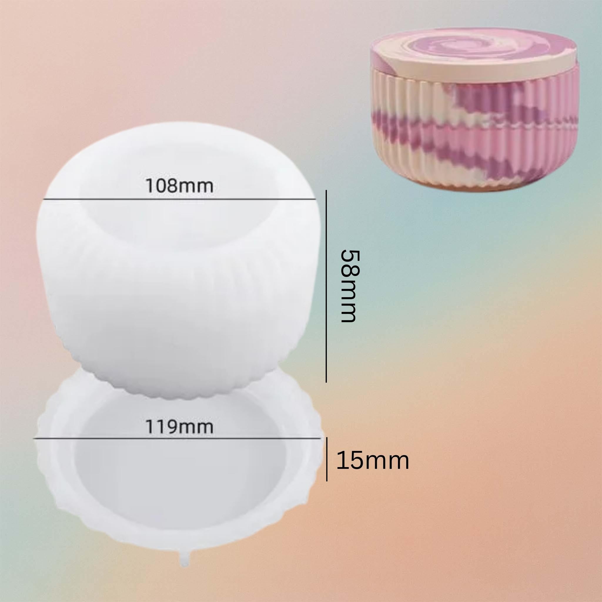 Cement Vase Mold Flower Pot Silicone Molds For Concrete Candle Jars With Lid