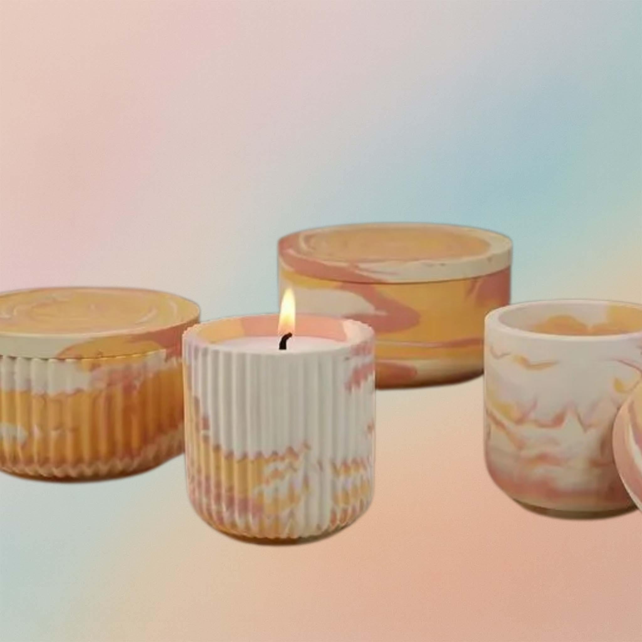 Cement Vase Mold Flower Pot Silicone Molds For Concrete Candle Jars With Lid