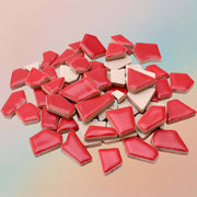 Ceramic Irregular Shape Glossy-Red Mosaic Tiles