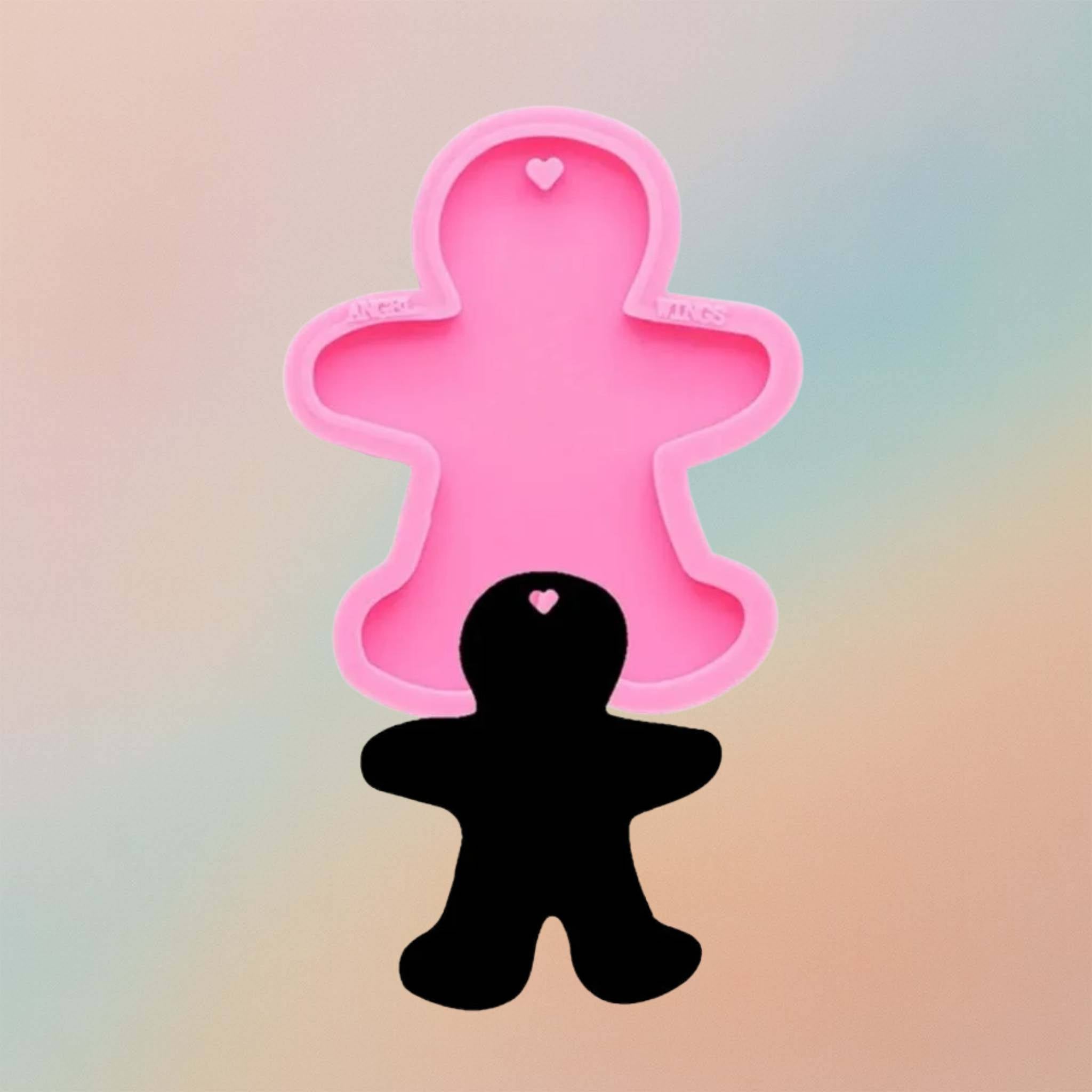 Christmas Gingerbread Man Ornament Or Keychain DIY Silicon Epoxy Resin Mould