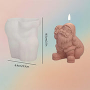 Christmas Santa Candle Silicon Mould For Jesmonite And Resin Art