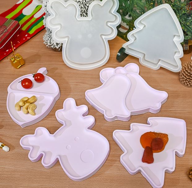 Christmas Tree Plate Resin Molds For Home Decoration DIY