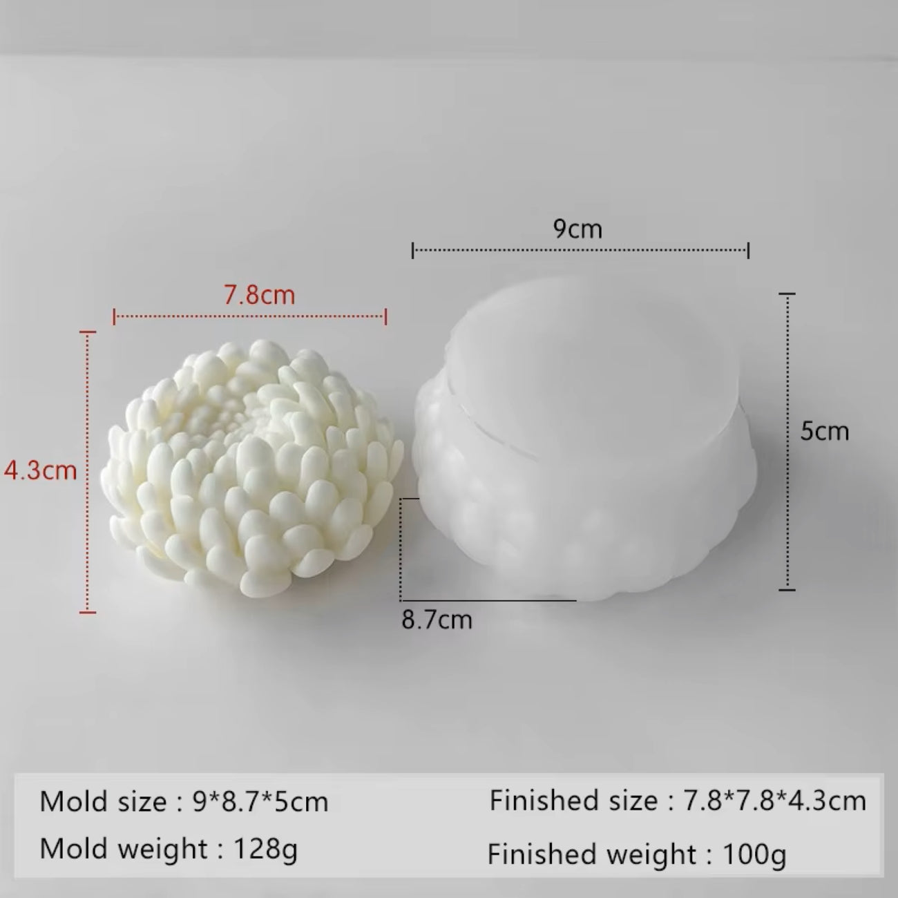 Big Crysanthemum Flower Mould For Candle, Resin, Gypsum & Art Crafts Making Silicone Mold