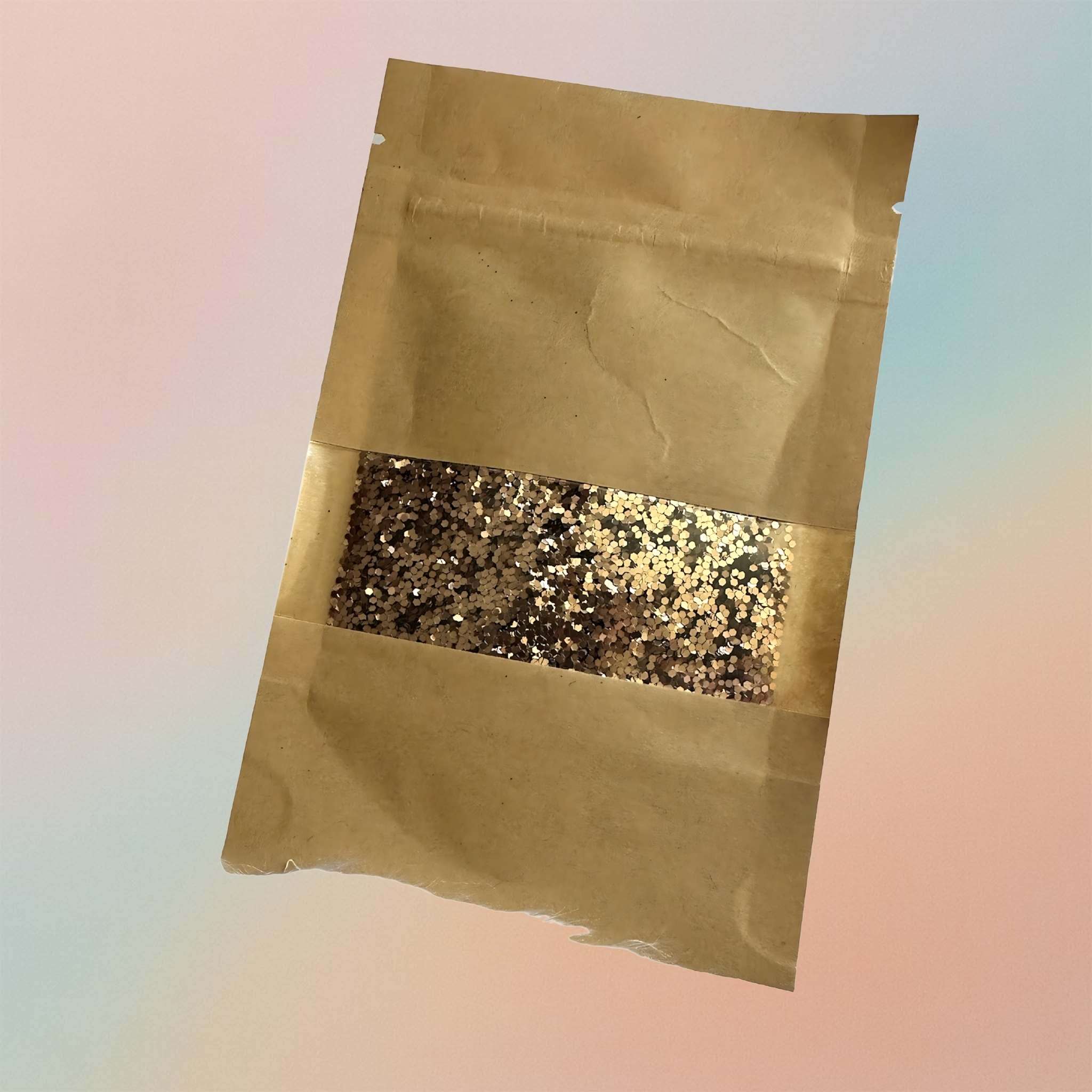 Chunky Almond Gold Glitter