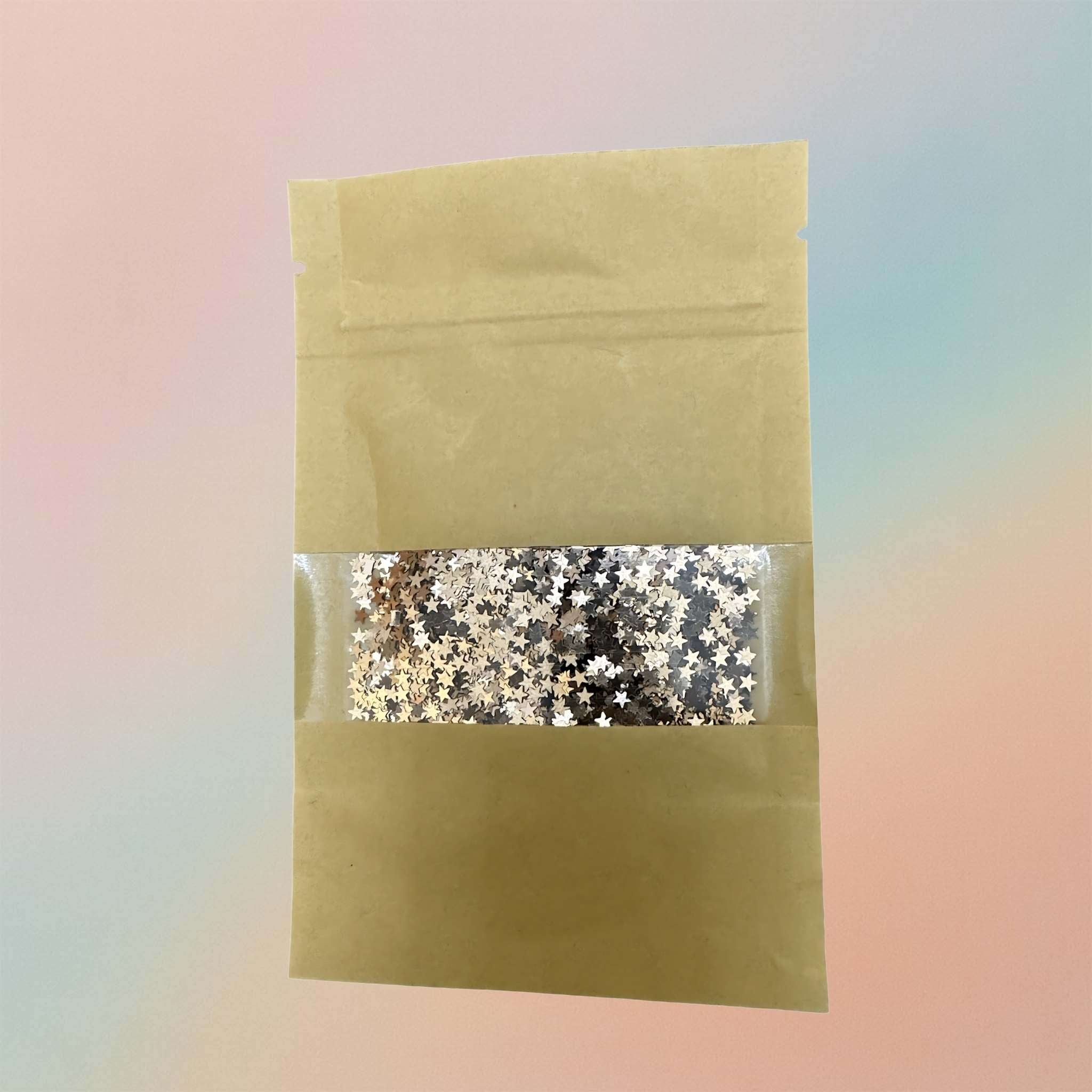 Chunky Almond Gold Star glitter