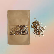 Chunky Gold Glitter Hexagon