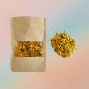 Chunky Gold Glitter Star Shape