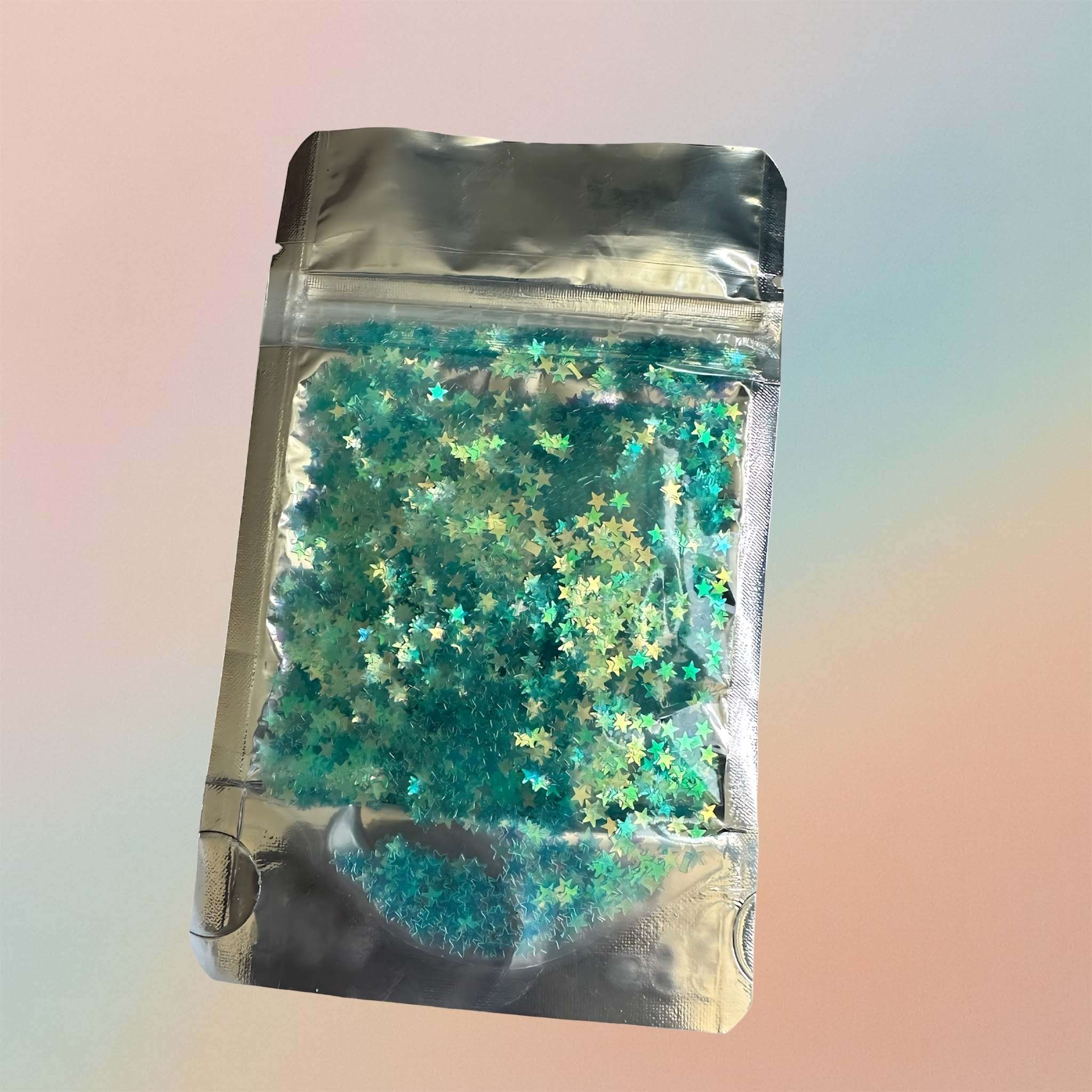Chunky Light Blue Star glitter