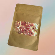 Chunky Pink Glitter Hexagon