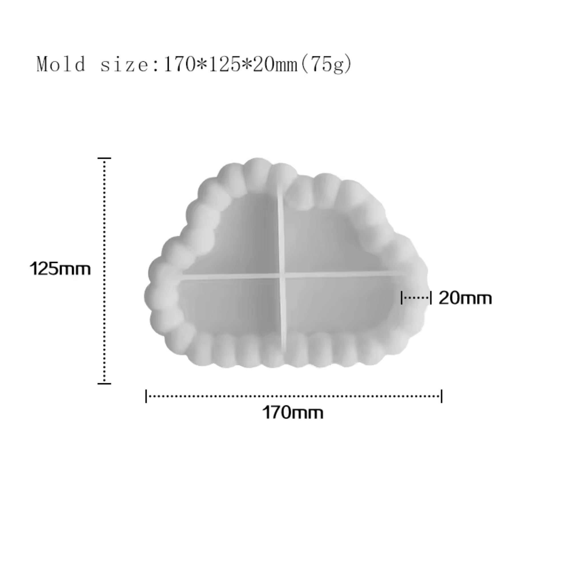 Cloud Coaster Tray Mould For Resin, Gypsum & Art Crafts Making Silicone Mold