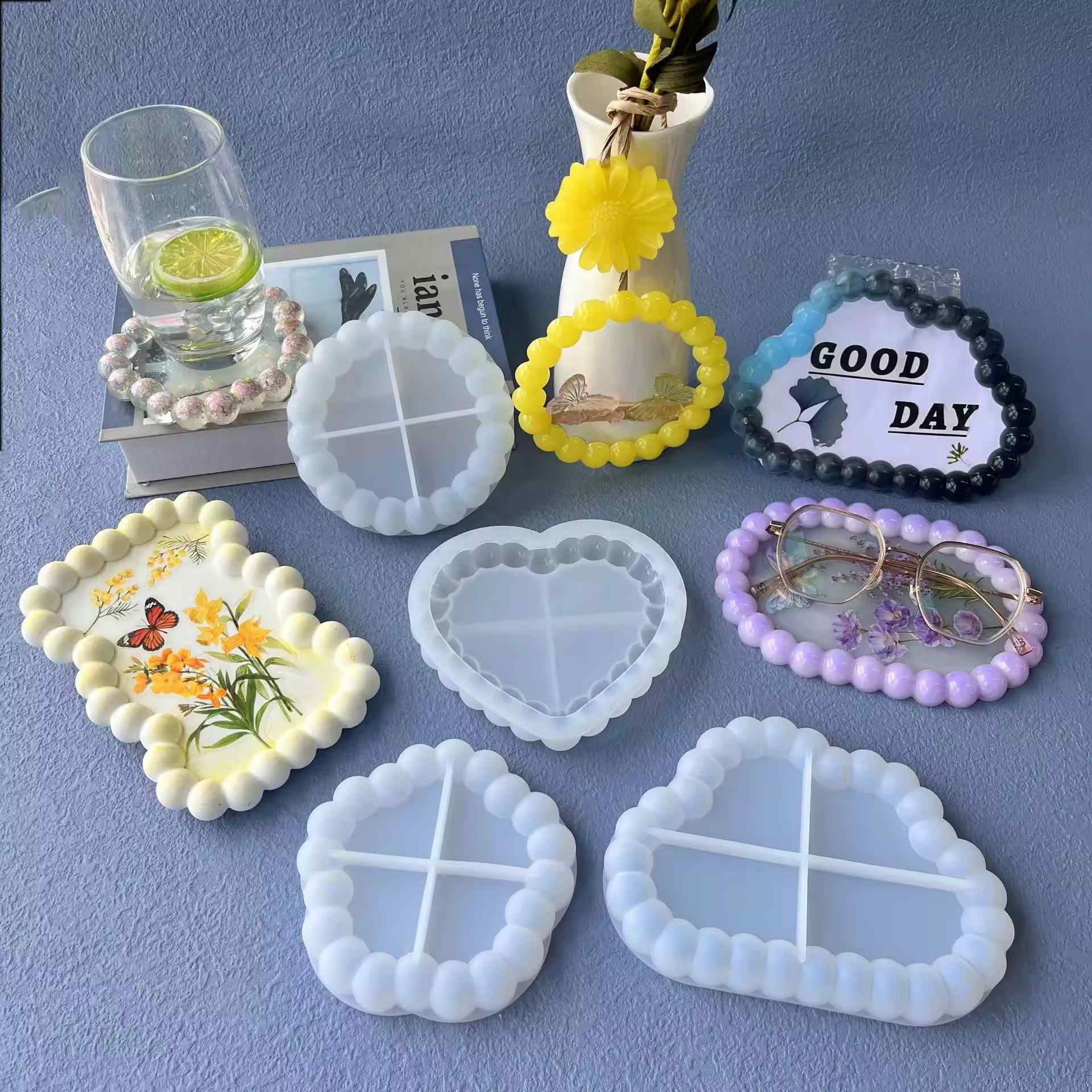 Cloud Coaster Tray Mould For Resin, Gypsum & Art Crafts Making Silicone Mold