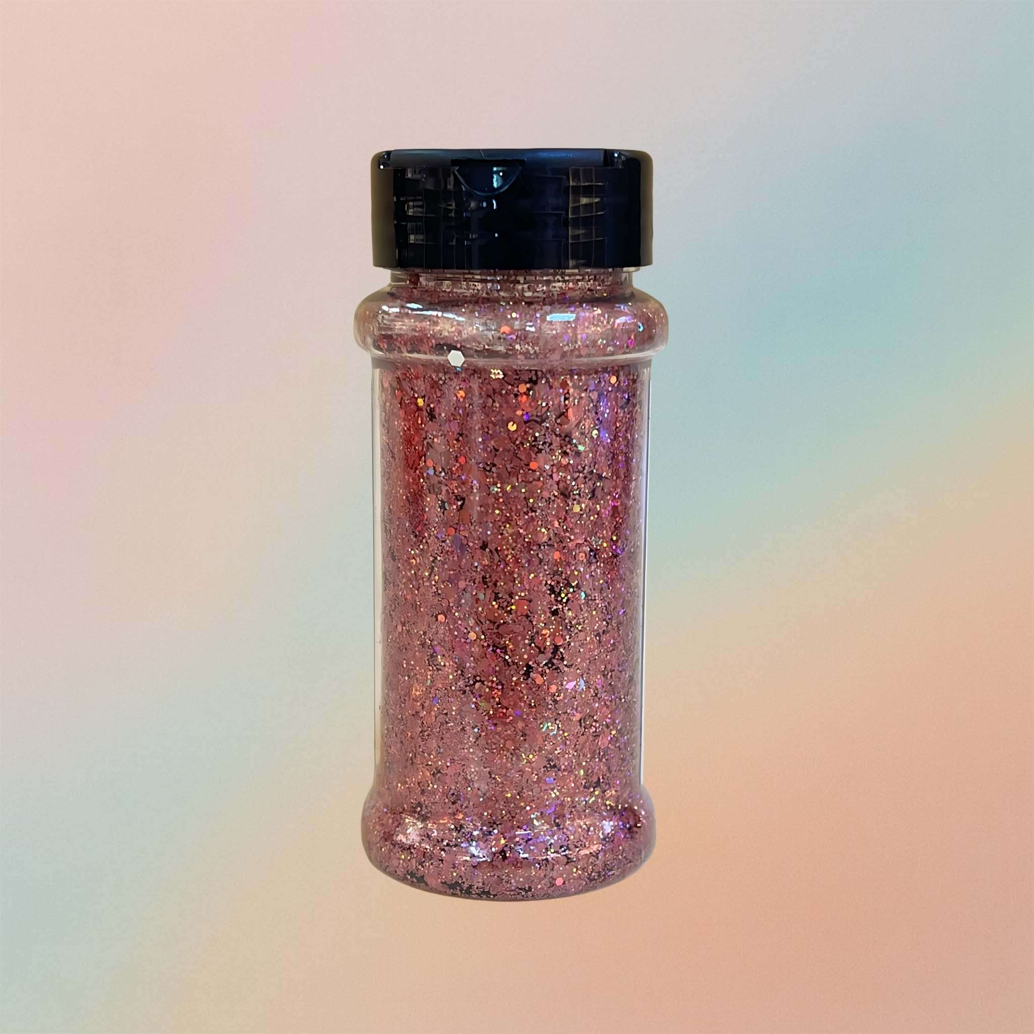 Combi Rose Pink Holographic Glitter Bottle