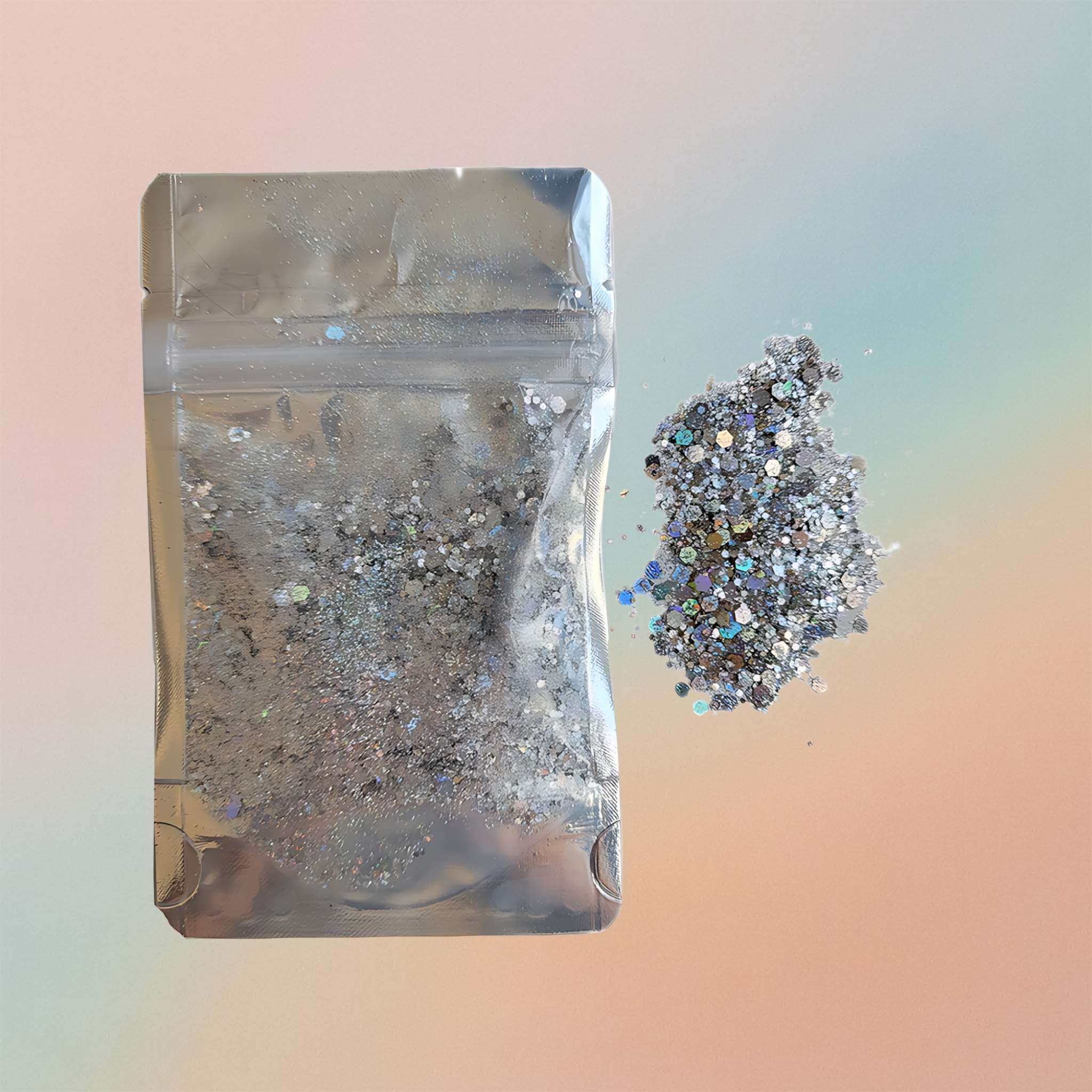 Combi Silver holo Glitter