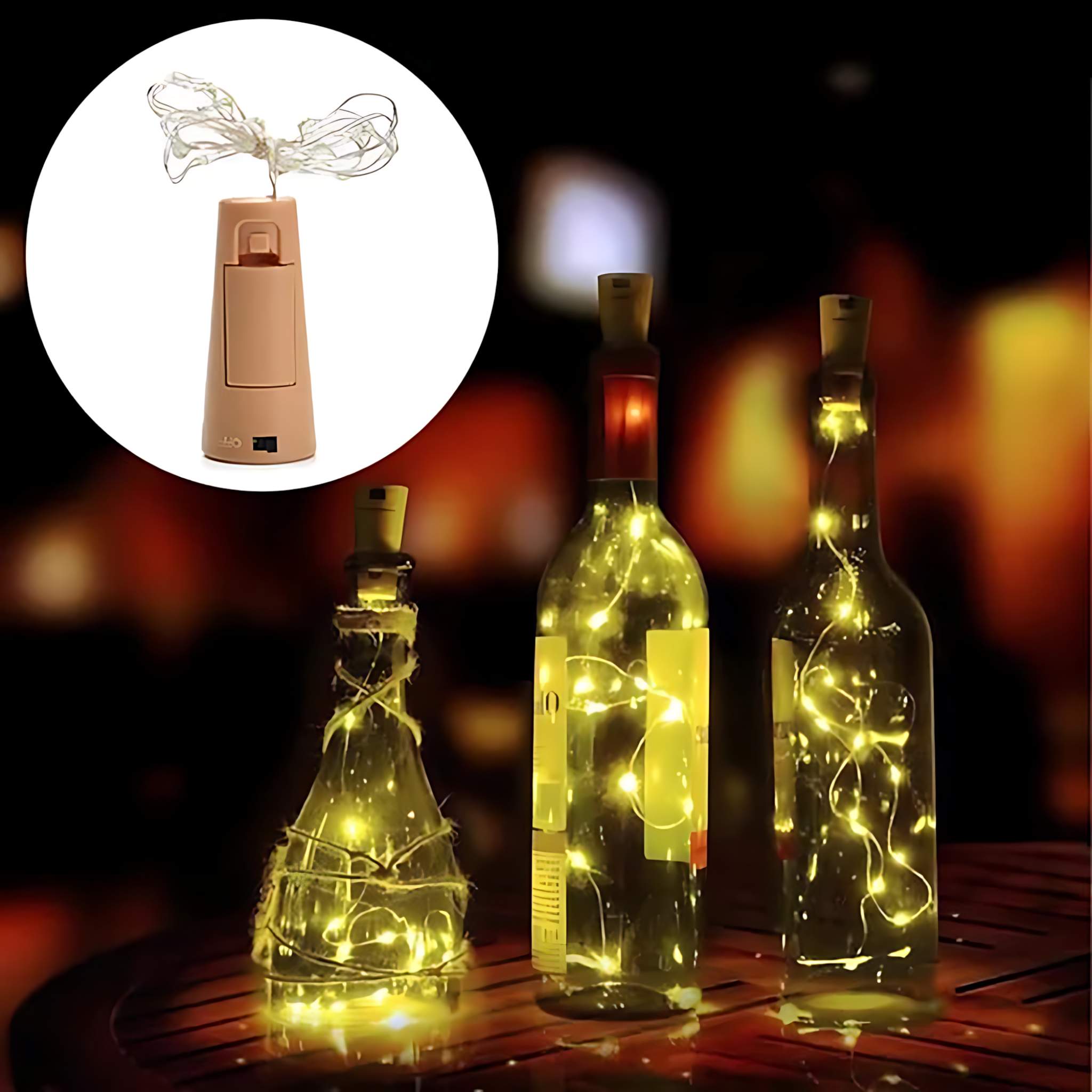 Cork Shaped Led String Lights For Wine Bottles