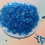 Crushed Glass For Resin Epoxy Geode Art Metallic, Shiny, Bright - Aqua Blue