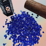 Crushed Glass For Resin Epoxy Geode Art Metallic, Shiny, Bright, For DIY Art And Craft Projects - Cobalt Blue