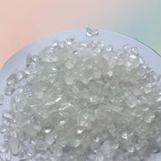 Crushed Glass For Resin Epoxy Geode Art Metallic, Shiny, Bright, For DIY Art And Craft Projects - Crystal