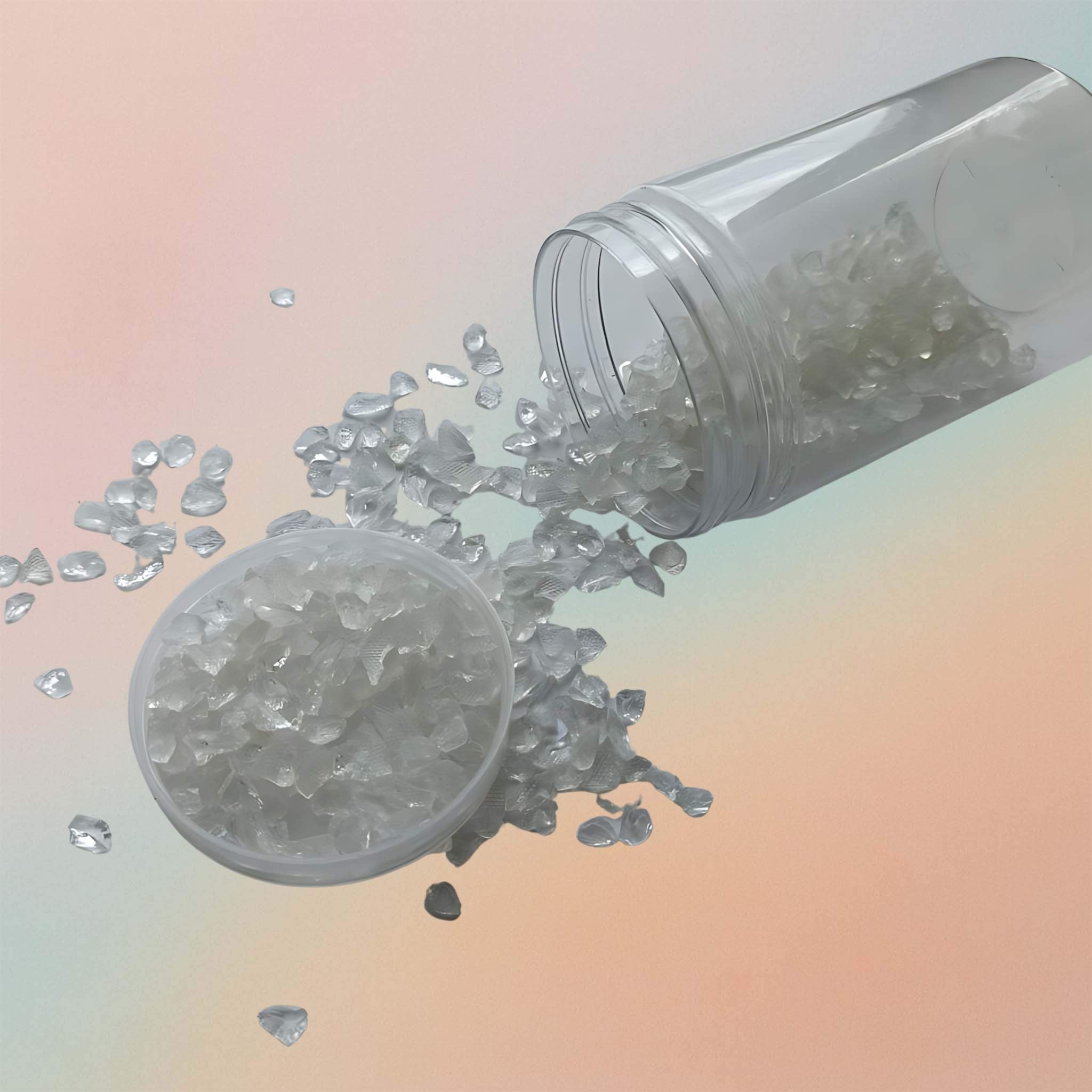 Crushed Glass For Resin Epoxy Geode Art Metallic, Shiny, Bright, For DIY Art And Craft Projects - Crystal