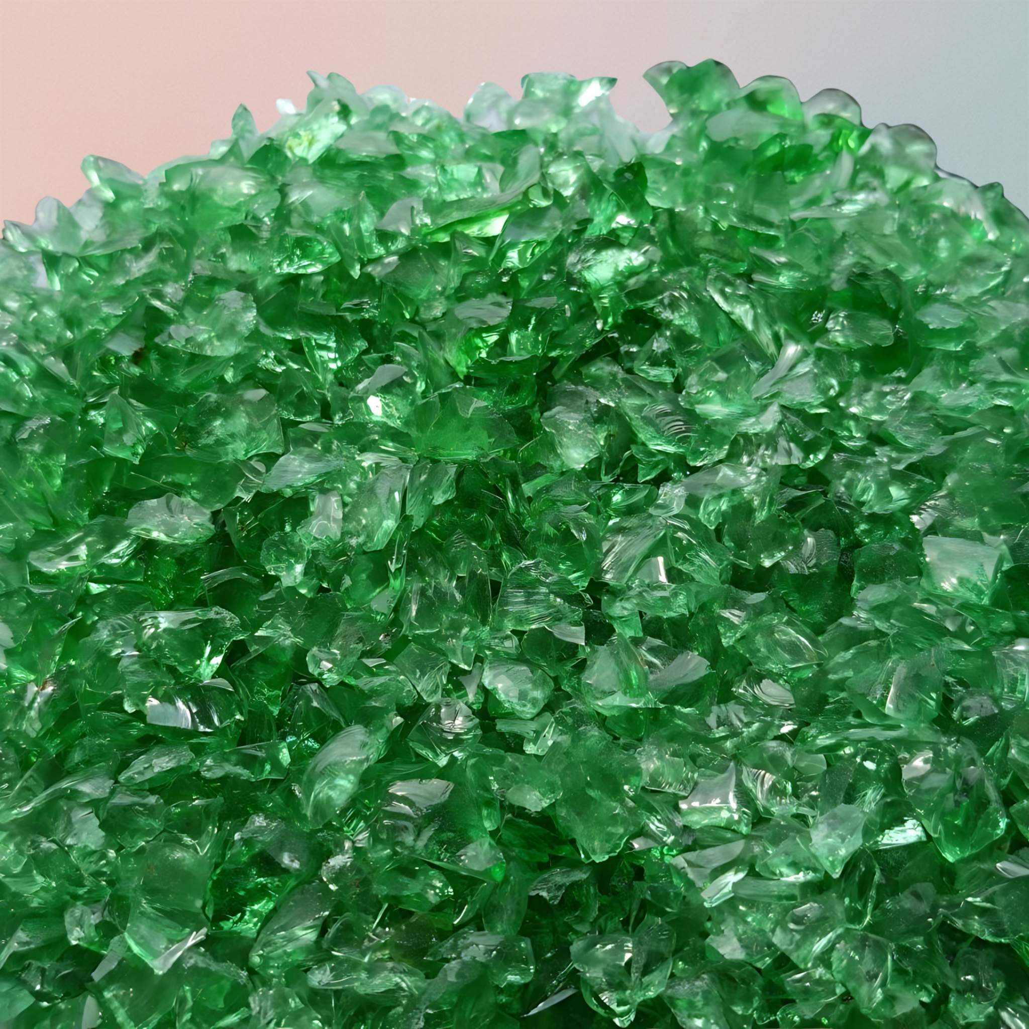 Crushed Glass For Resin Epoxy Geode Art Metallic, Shiny, Bright, For DIY Art and Craft Projects - Green