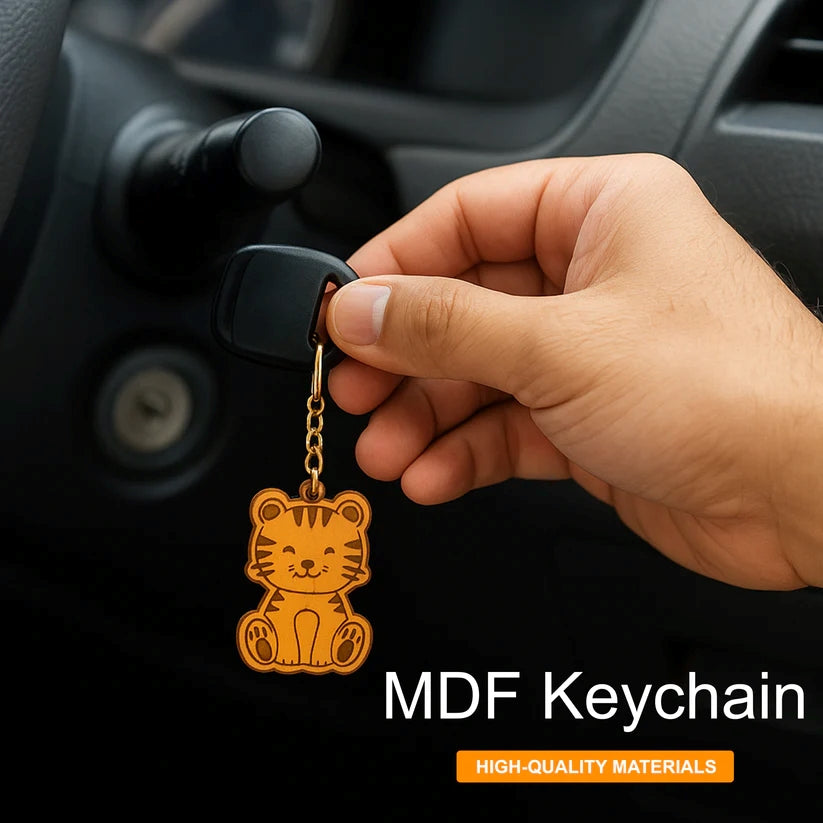 Pourezy Cute Animal Wooden Keychains Set