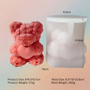 Cute Bear Silicon Mould For Candle Making Resin Art DIY Craft