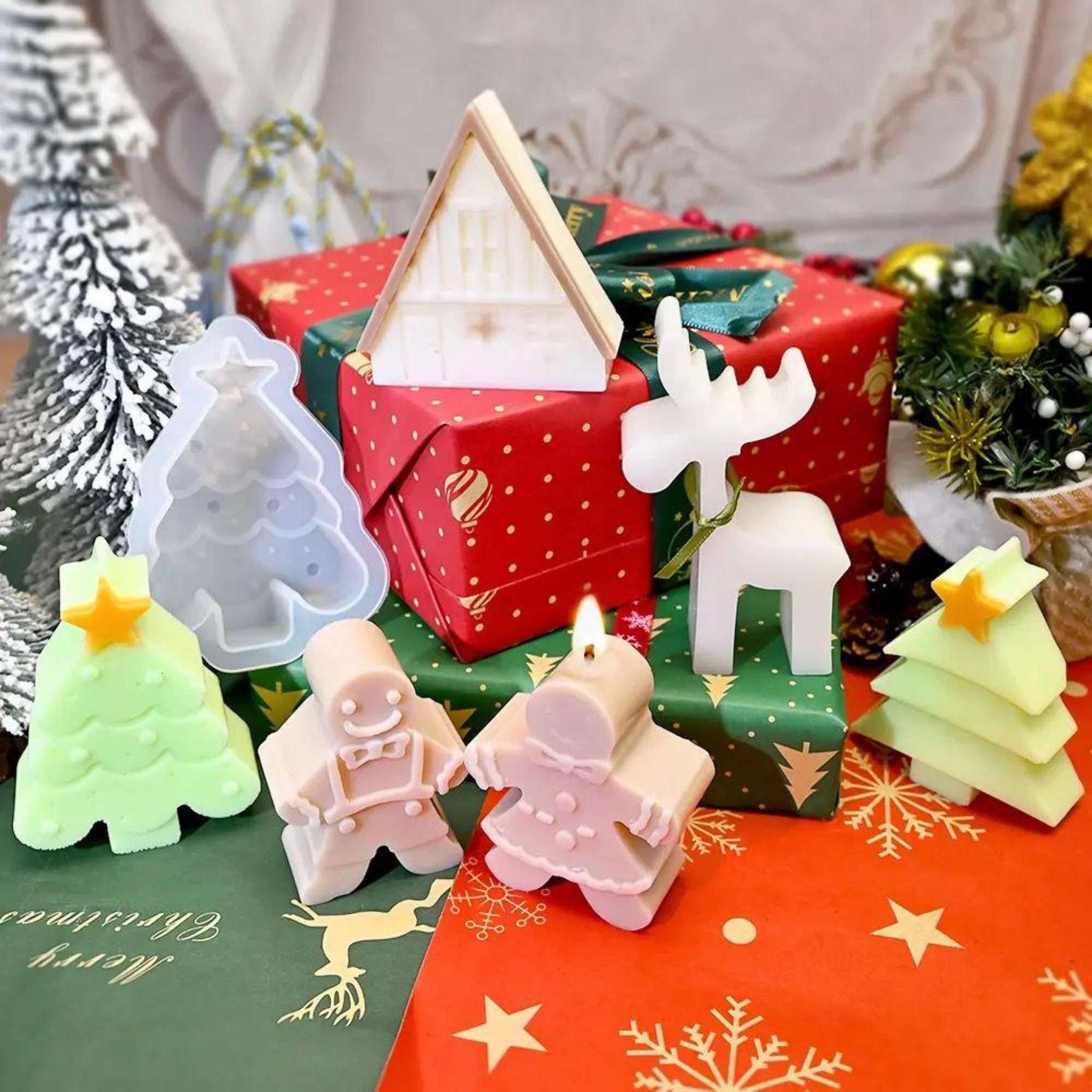 DIY Christmas House Silicone Molds