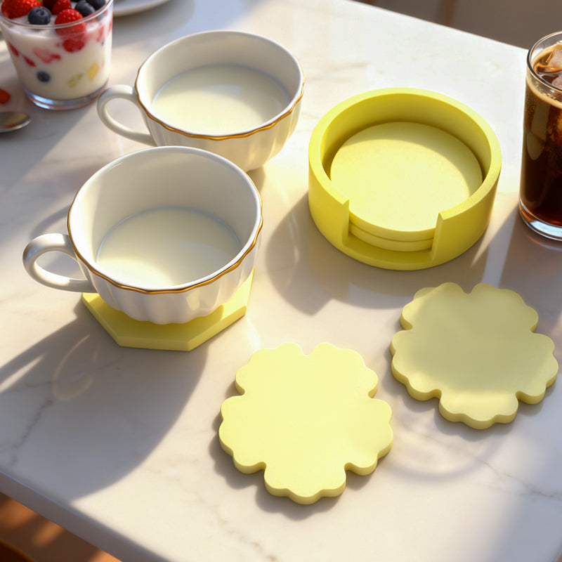 DIY Crafts Accessory Epoxy Resin Round Coaster Storage Box Mold Set Handmade Crystal Silicone Mold