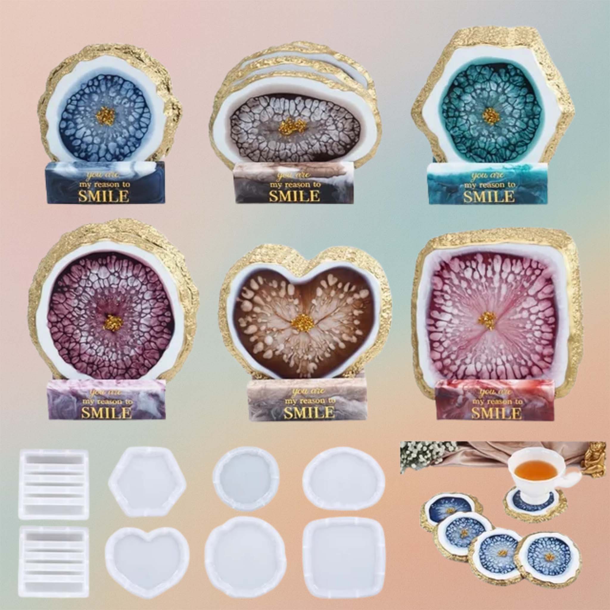 DIY Irregular Coaster Cup Mat Silicone Mold