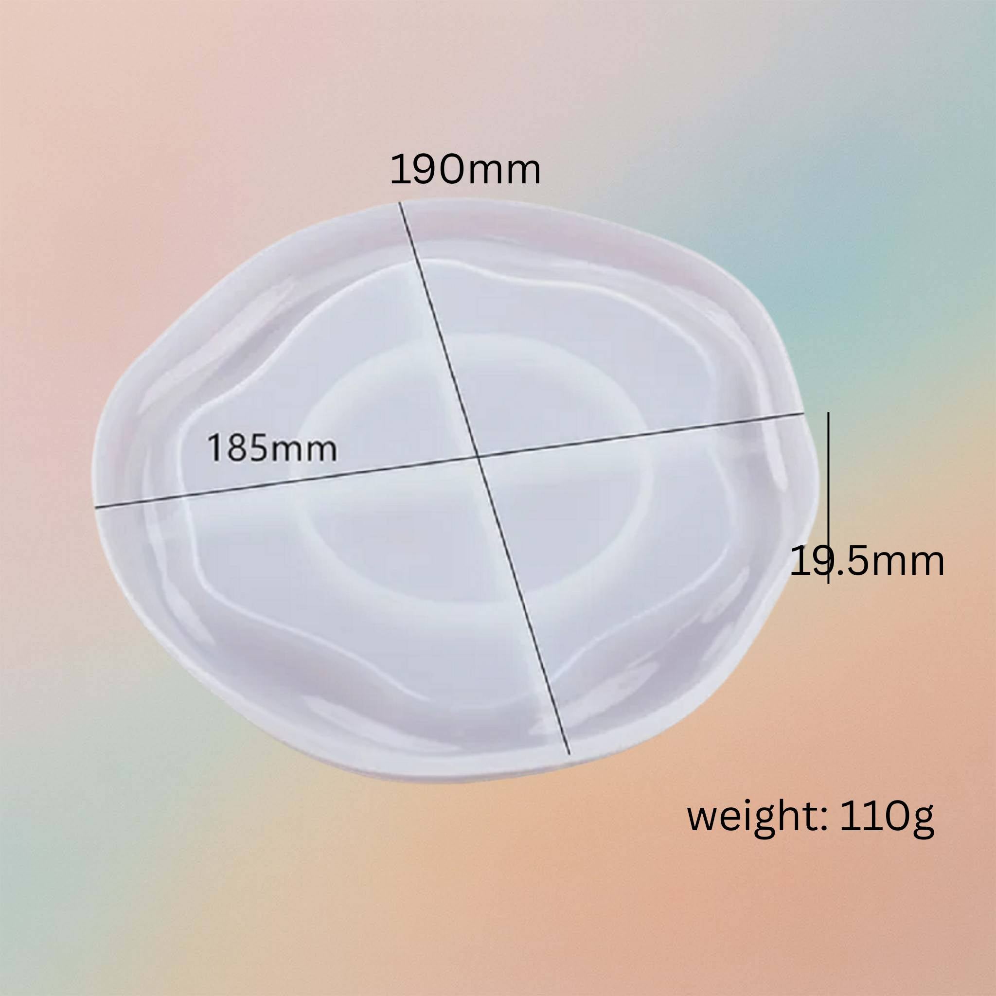 DIY Irregular Rolling Tray 3D Oval Cloud Silicone Mold