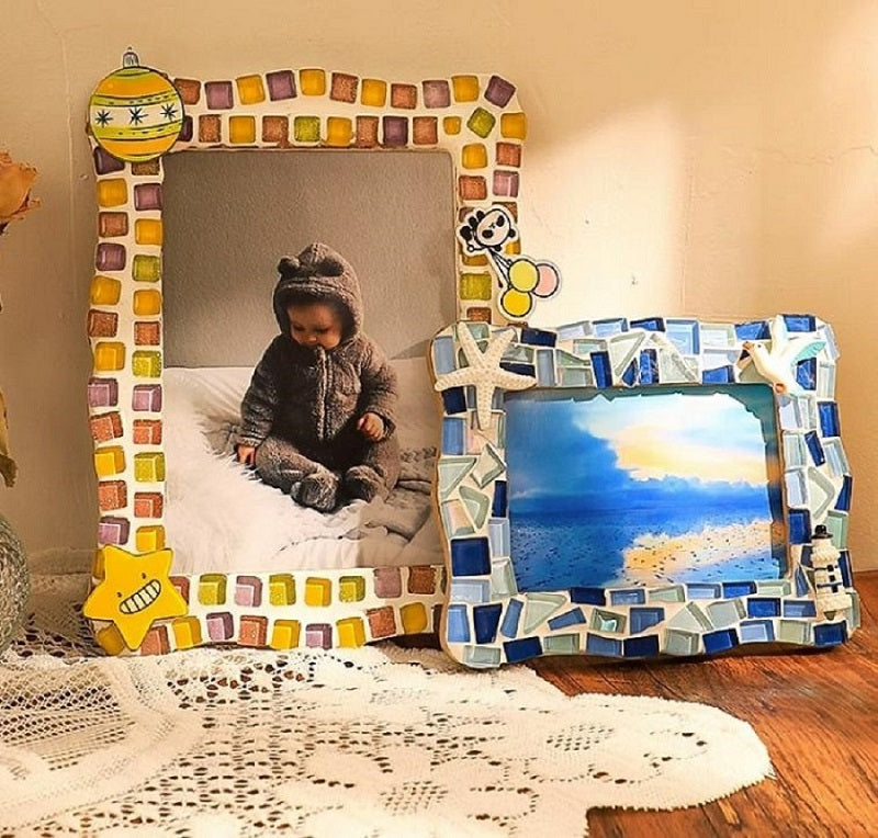 DIY Picture Frame For Mosaic Art Craft