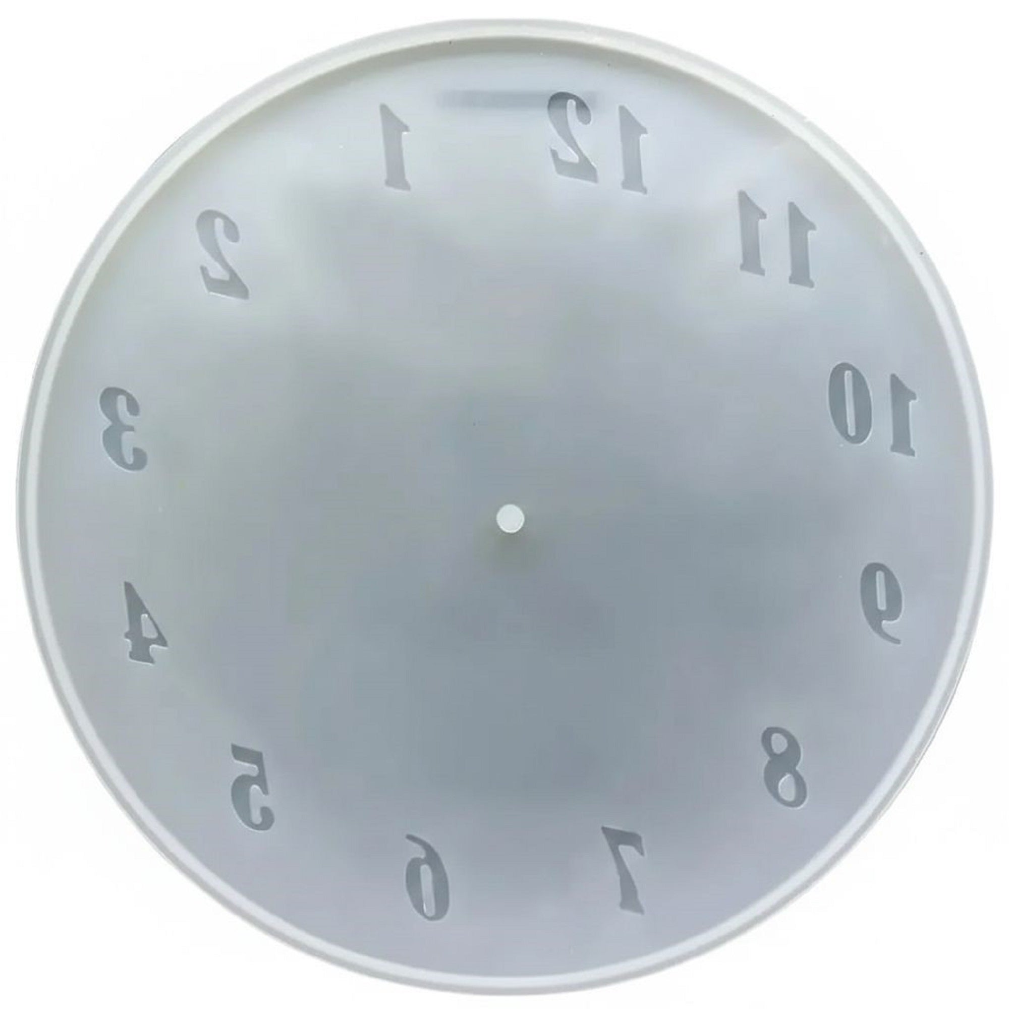 DIY Resin Round Clock with English Numbers Engraved Silicone Mould 12”