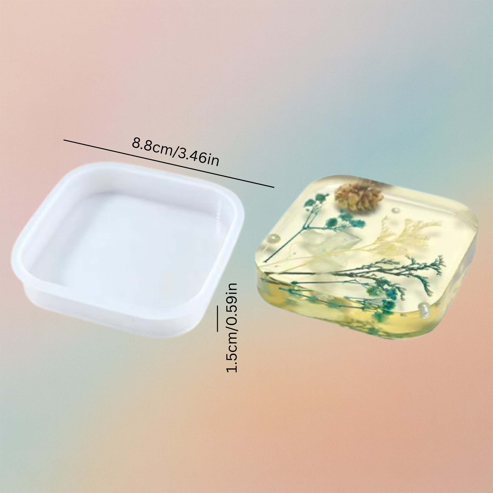 DIY Sqaure Candles Base Resin Coaster Molds