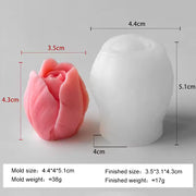 قالب سيليكون لزهرة توليب بلوم، شمعة معطرة مصنوعة يدويًا، قوالب جص راتنج، بسكويت محلي الصنع، حلوى شوكولاتة كبيرة