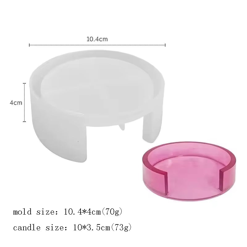 DIY Crafts Accessory Epoxy Resin Round Coaster Storage Box Mold Set Handmade Crystal Silicone Mold