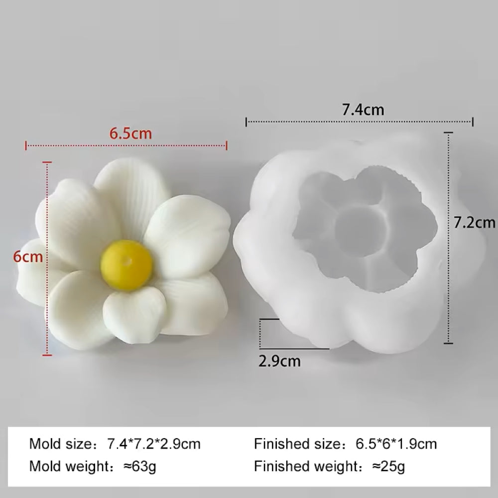 Daisy Blossom Flower Mould For Candle, Resin, Gypsum & Art Crafts Making Silicone Mold