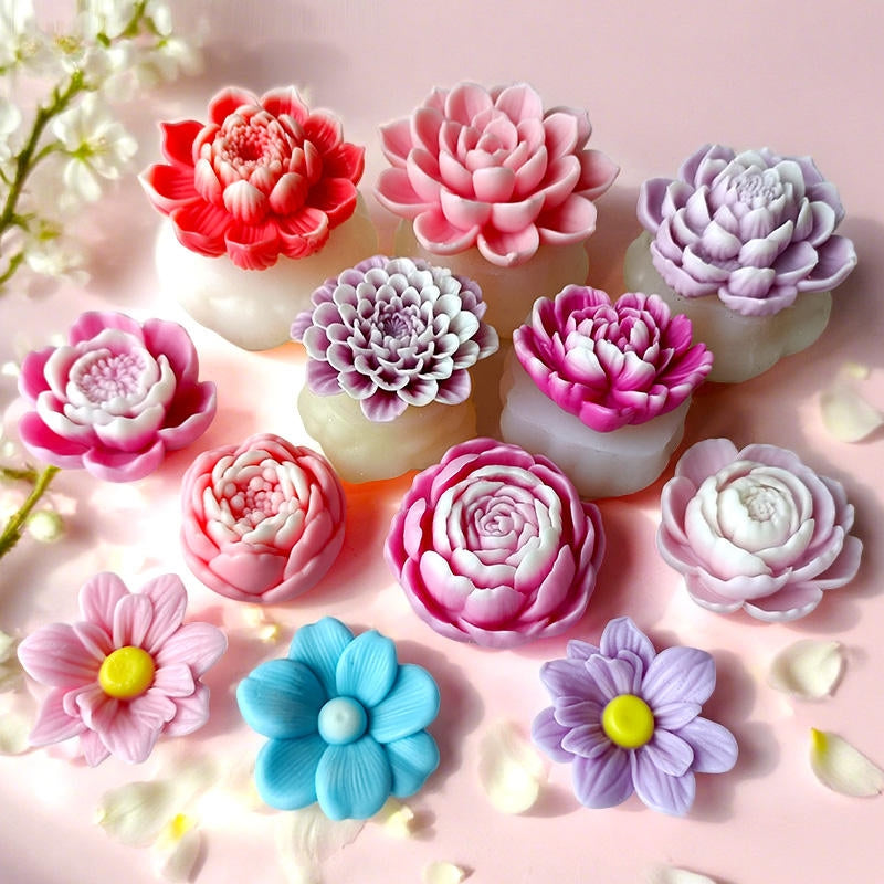 Daisy Blossom Flower Mould For Candle, Resin, Gypsum & Art Crafts Making Silicone Mold