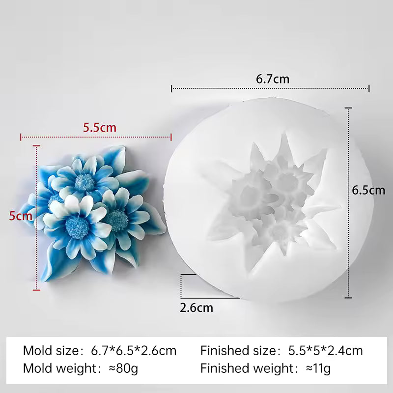 Daisy Flowers Styles Flower Candle Molds Scented Candle Mold