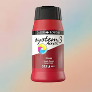 دالر روني 500 مل نظام - 3 أكريليك - قرمزي