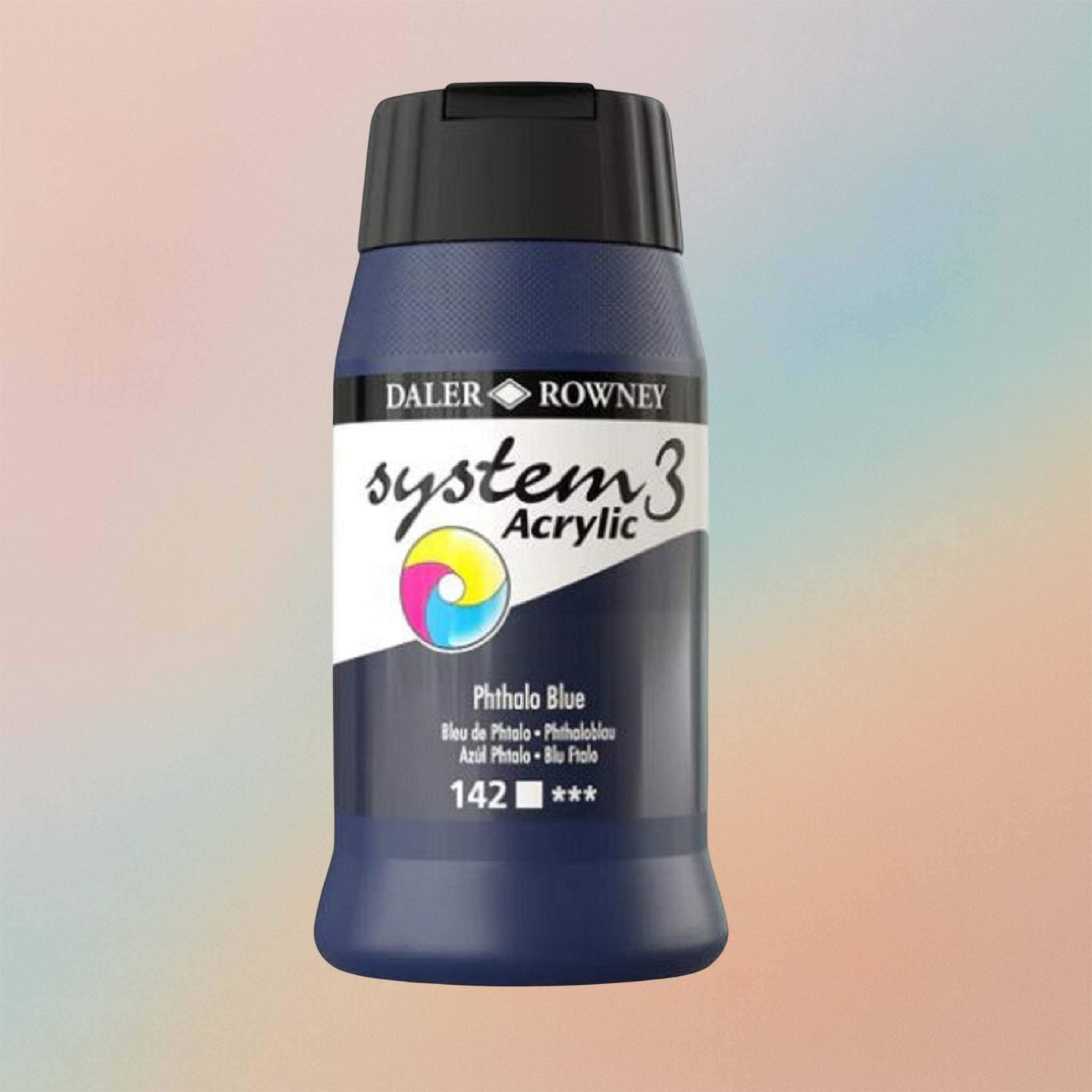 Daler Rowney 500ml System - 3 Acrylic - Phthalo Blue
